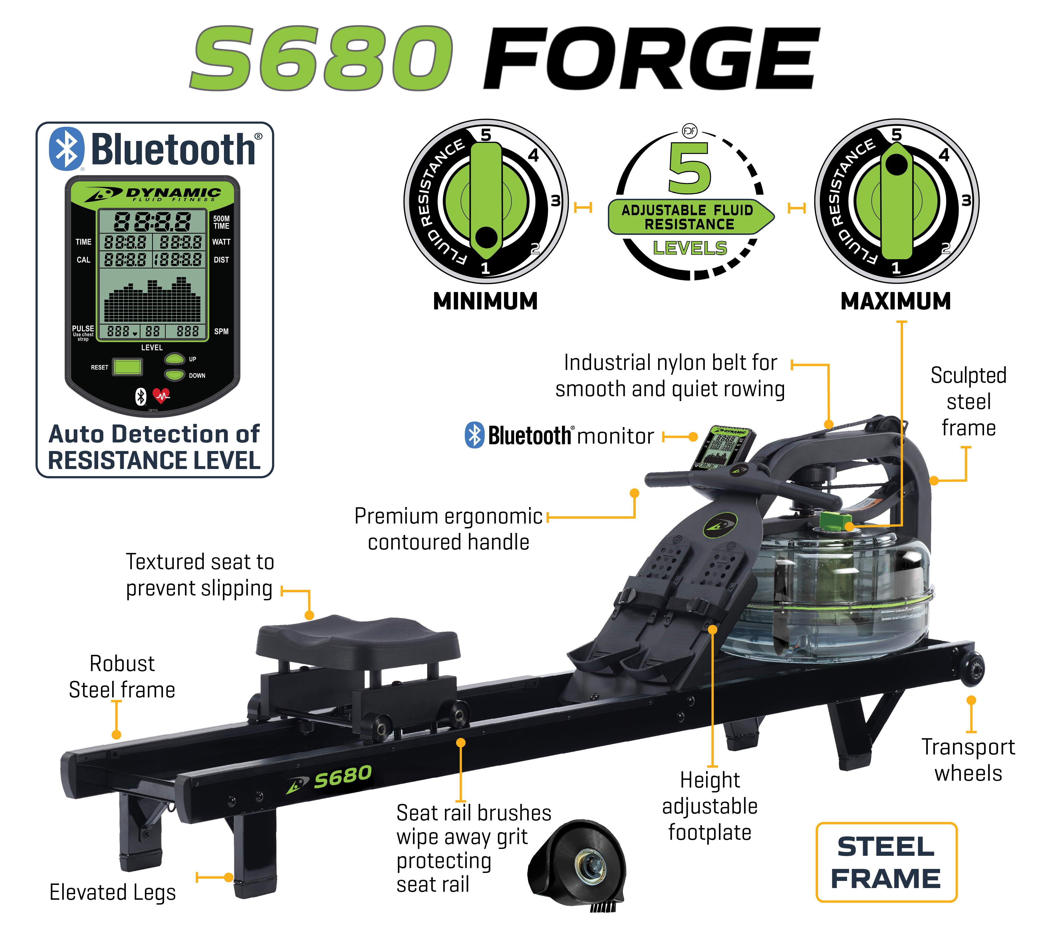 Dynamic Fluid S680 Rower