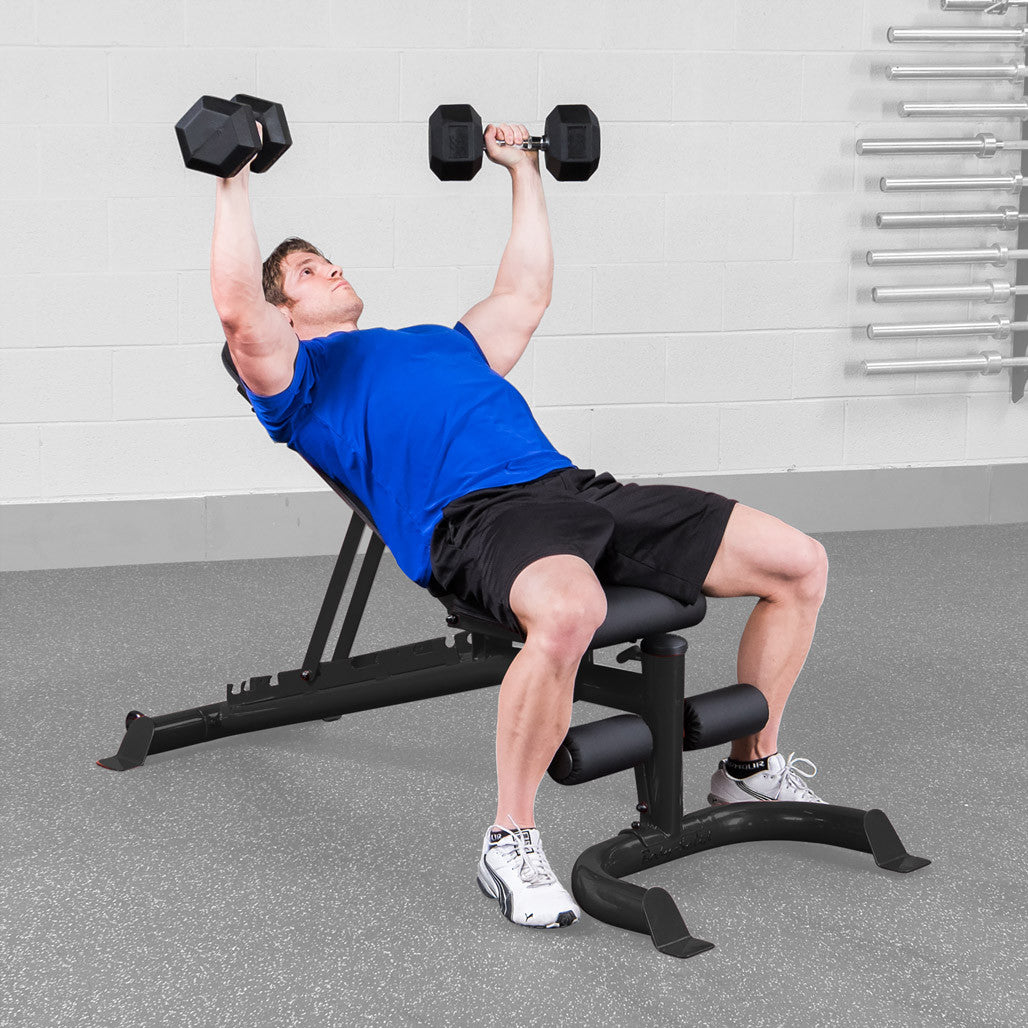 Body-Solid FID Adjustable Bench with Flat, Incline, Decline Options