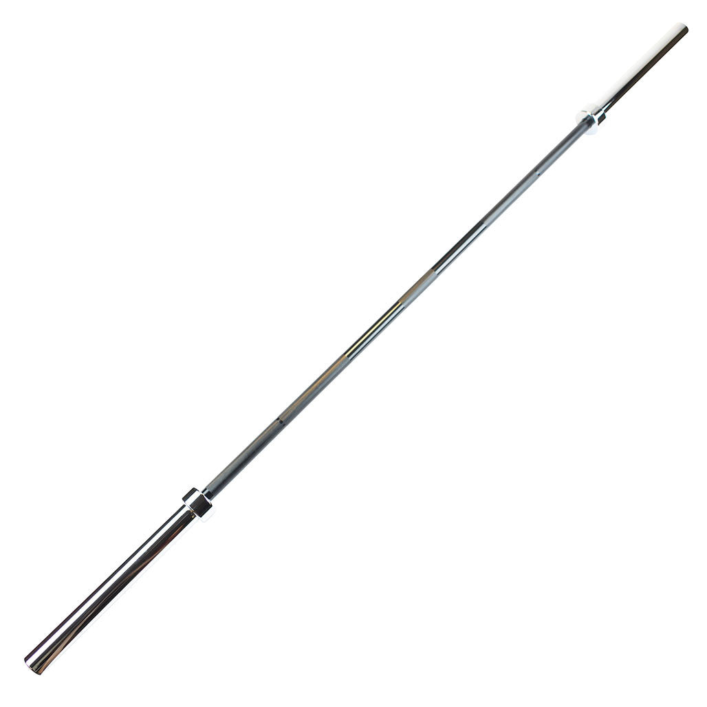 Body-Solid Olympic 7' Bar with Black Grip Finish and Chrome Sleeves