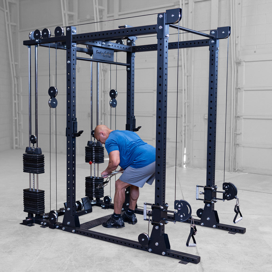 Body-Solid Functional Trainer Attachment with Weight Stack for SPR1000 Power Rack
