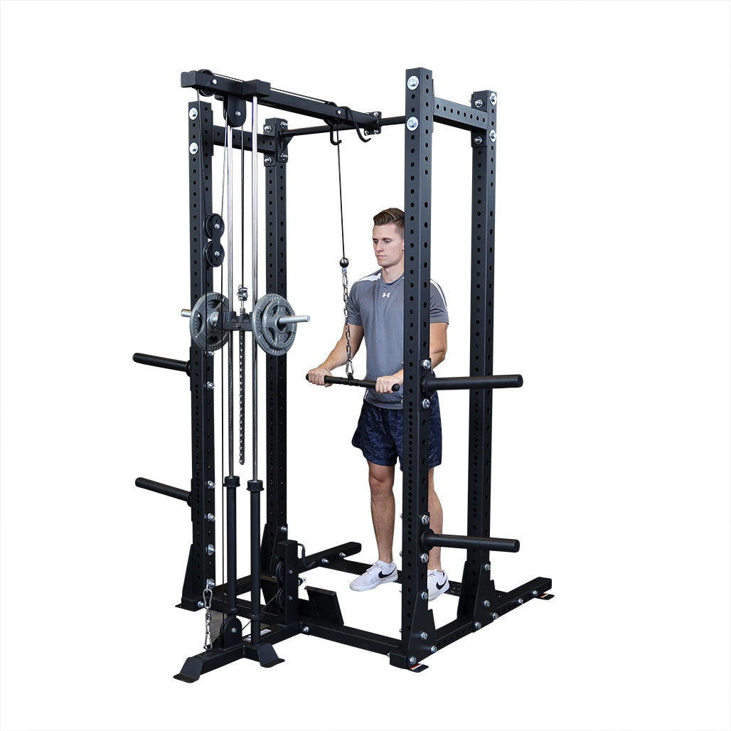 Body-Solid Lat Pulldown Attachment for SPR500 Half Rack - Plate Loaded
