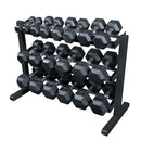 Body Solid 5-50LB Dumbbell Set with 3 Tier Rack