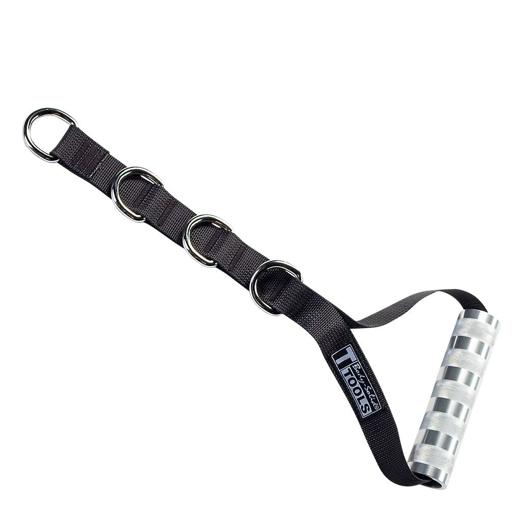 Body-Solid Tools Adjustable Nylon Stirrup Handle with Aluminum Grip