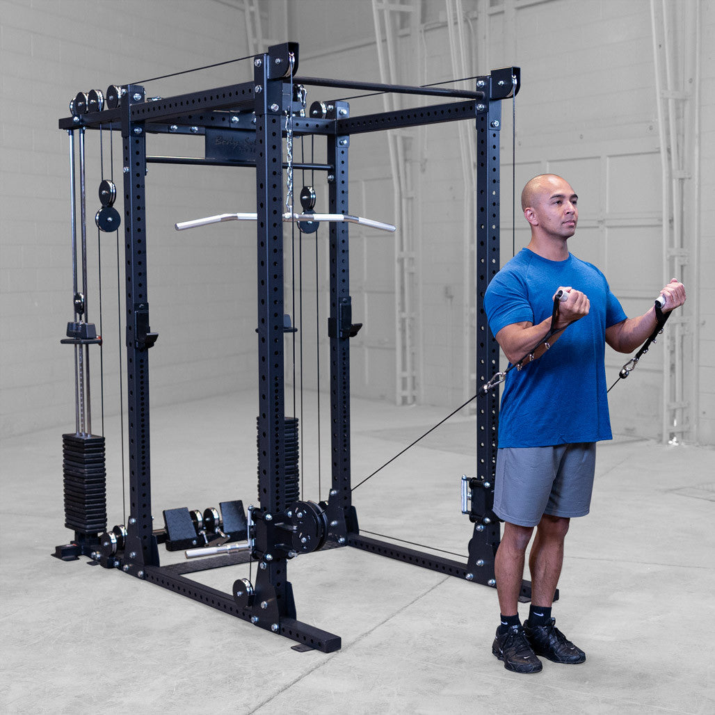 Body-Solid Functional Trainer Attachment with Weight Stack for SPR1000 Power Rack